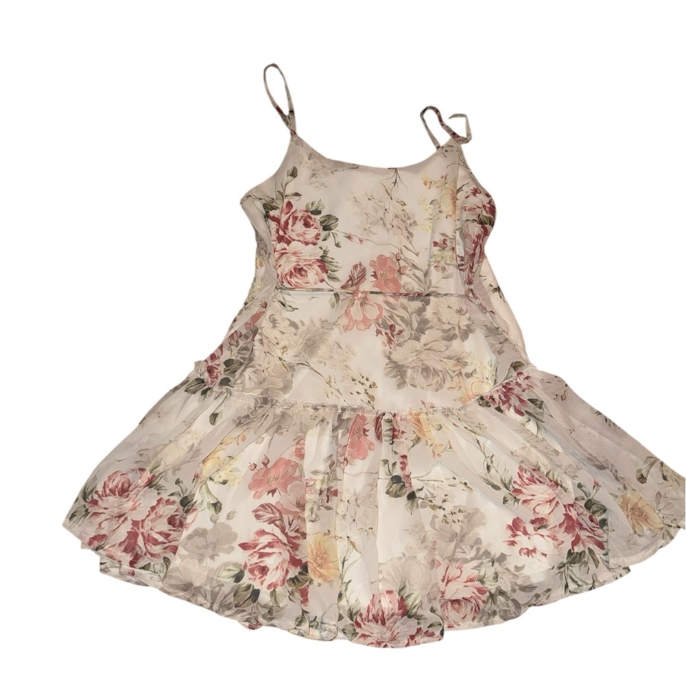 Floral Dress in Pink and Cream